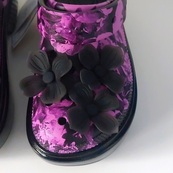 Crocs stomp Hyper High Shine floral clog women's 8 mens 6 - Picture 3 of 10